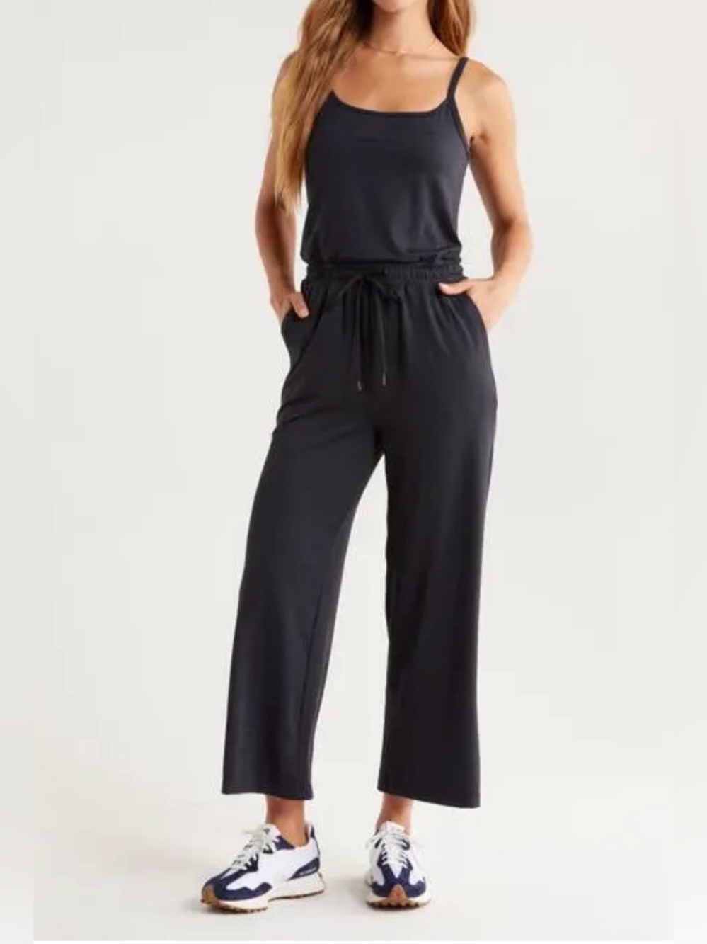 Zella Restore Soft Straight Leg Drawstring Jumpsuit NWT!